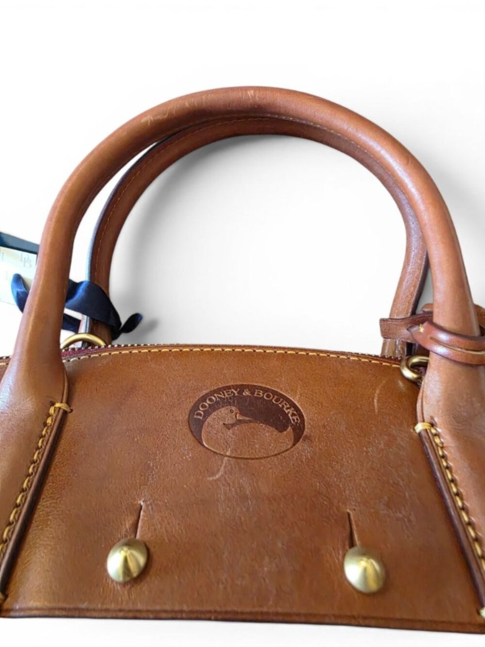 Dooney & Bourke Small Wilson Ivy Green Florentine Leather Satchel Bag NWT - Picture 6 of 16